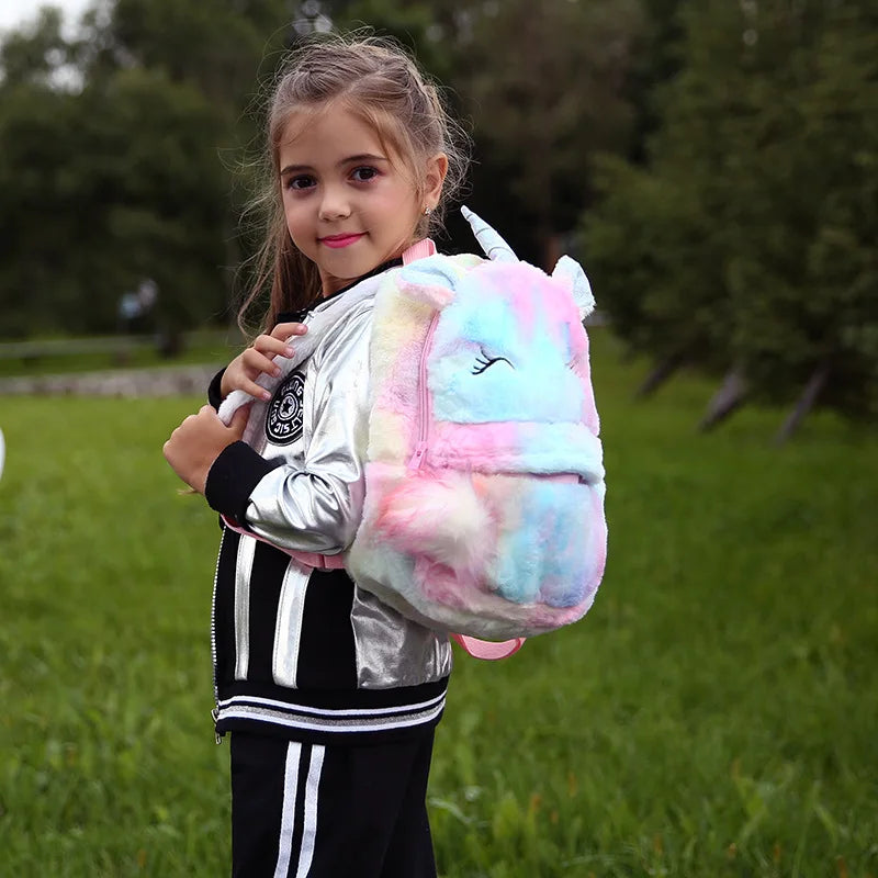 Fanny Plush Animal Backpack with Hairball