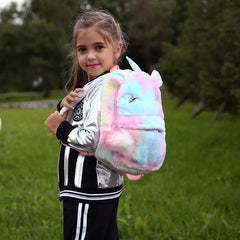 Fanny Plush Animal Backpack with Hairball