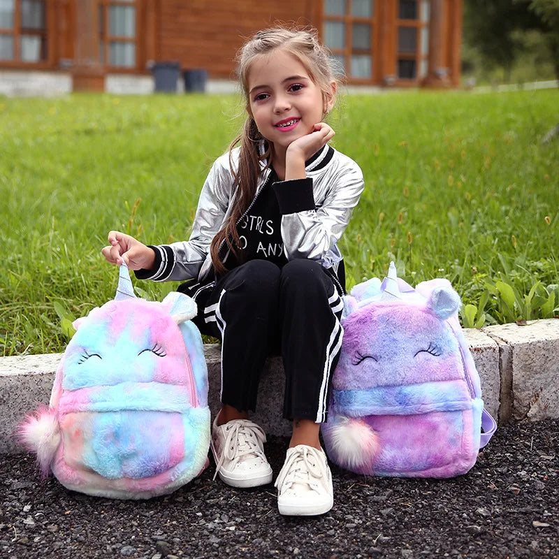 Fanny Plush Animal Backpack with Hairball