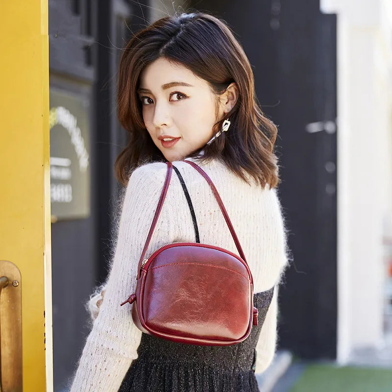 PU Leather Women Shoulder Bag Crossbody Flap Purse Handbag Vintage Mini