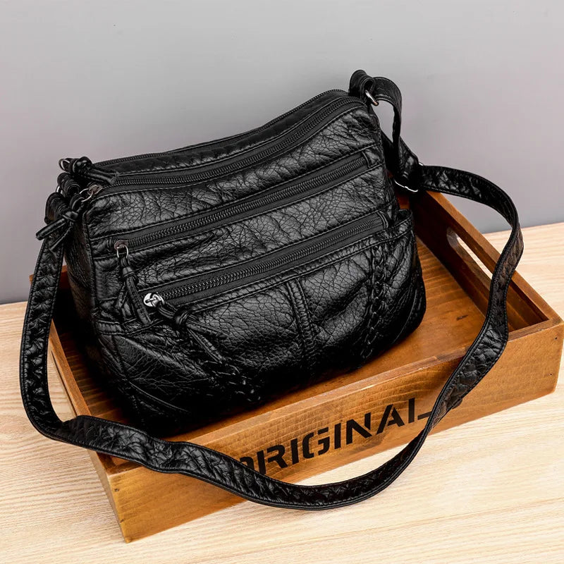 Women Messenger Bags PU Shoulder Bags Gift for Girls & Middle Aged Female