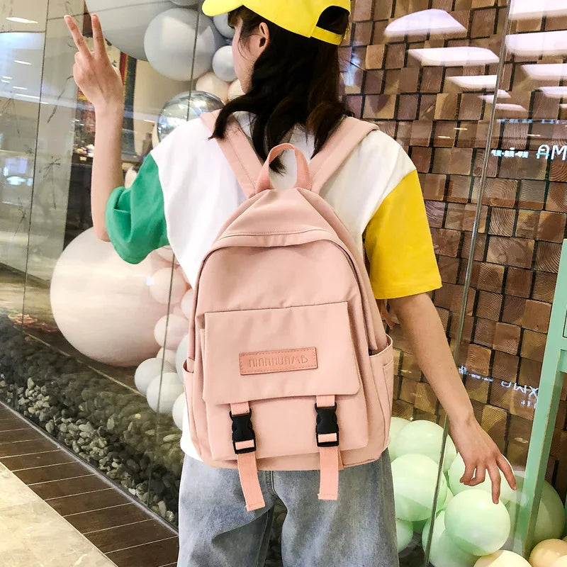 Canvas Women Backpack School Bag Teenage Girl Travel Bag
