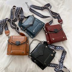 Women Messenger Bag Chain Shoulder Square Flap Bag