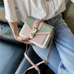 Women's PU Leather Messenger Bag Small Shoulder Handbag