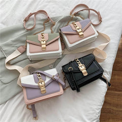 Women's PU Leather Messenger Bag Small Shoulder Handbag