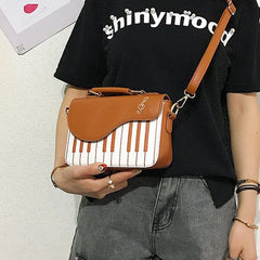 Sweet Piano Notes Mini Square Bag for Girls