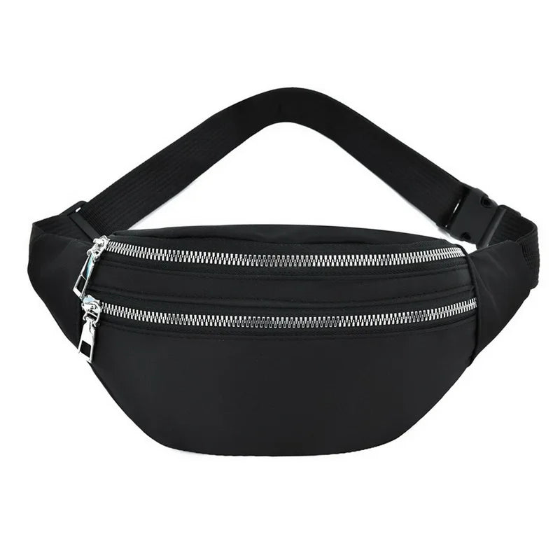 Unisex Geometric Waist Bag Pink Fanny Pack Laser Chest Phone Pouch
