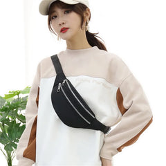 Unisex Geometric Waist Bag Pink Fanny Pack Laser Chest Phone Pouch