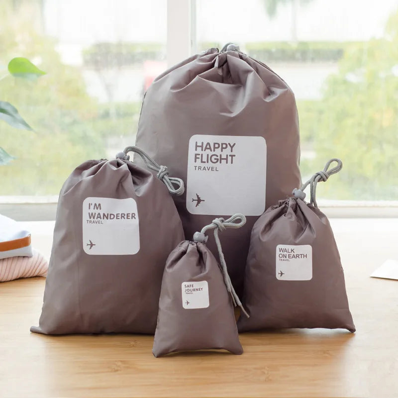4Pcs/lot Travel Clothes Classified Organizers Packing Bags Luggage Bag