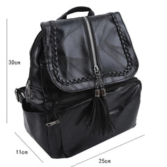 Minimalism Female Backpack Pu Leather Youth Women Bagpack Girl