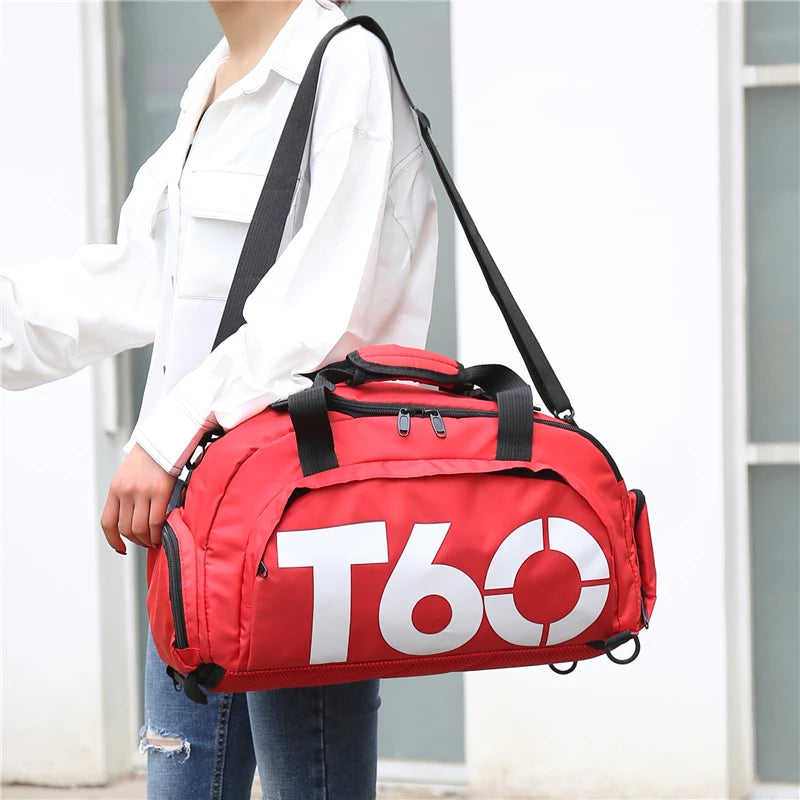 Waterproof Gym Bag for Women Men Fitness Outdoor Separate Space for Shoes