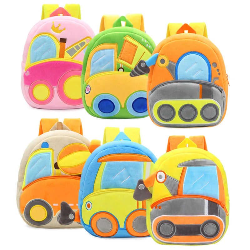 Kids Plush Excavator Backpack for Kindergarten