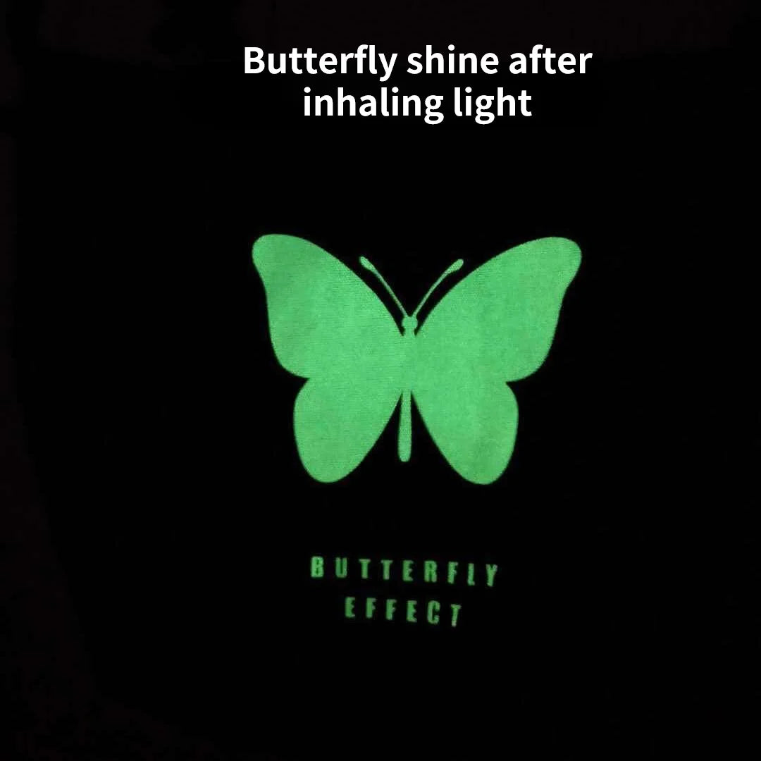 Retro Street Luminous Printing Butterfly Shoulder Messenger Bag