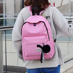 Canvas Women Backpack Anti-theft Shoulder Bag School Bag For Teenager