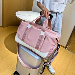 Nylon Waterproof Shoulder Bag Large Travel Bag Women Cabin Tote Bag Handbag