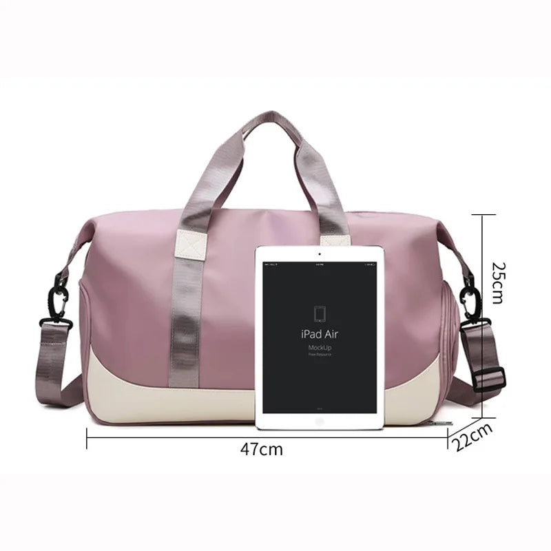 Nylon Waterproof Shoulder Bag Large Travel Bag Women Cabin Tote Bag Handbag