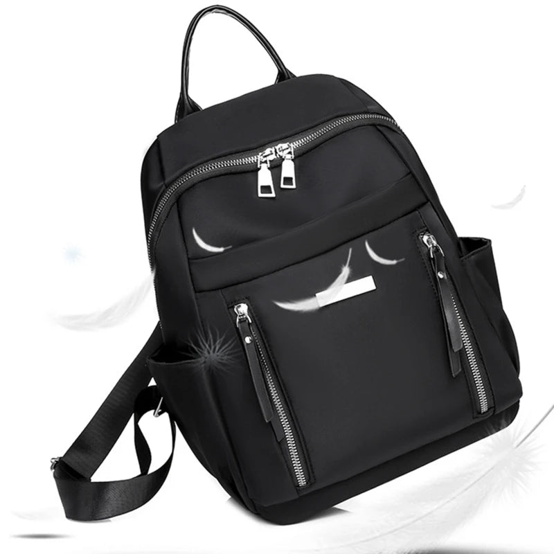 Nylon Waterproof Women Backpack Casual Bagpack Female Bag