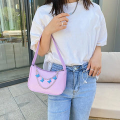Small Shoulder Underarm Bag Vintage Butterfly Chain Mini Purse Handbag
