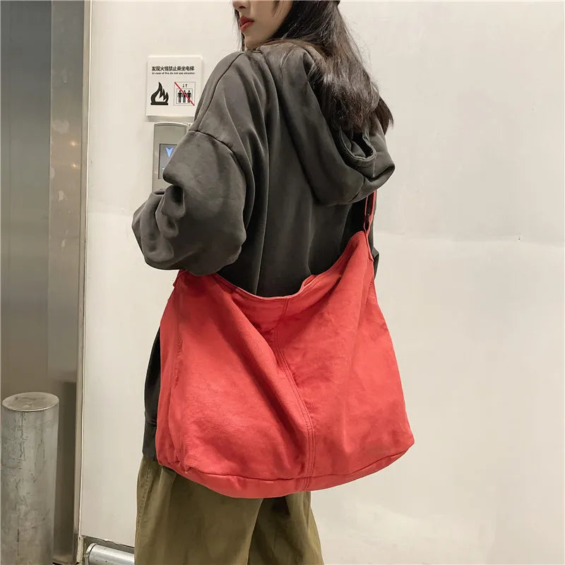 Japanese Art Fan School Girl Shoulder Bag Canvas Messenger Bag