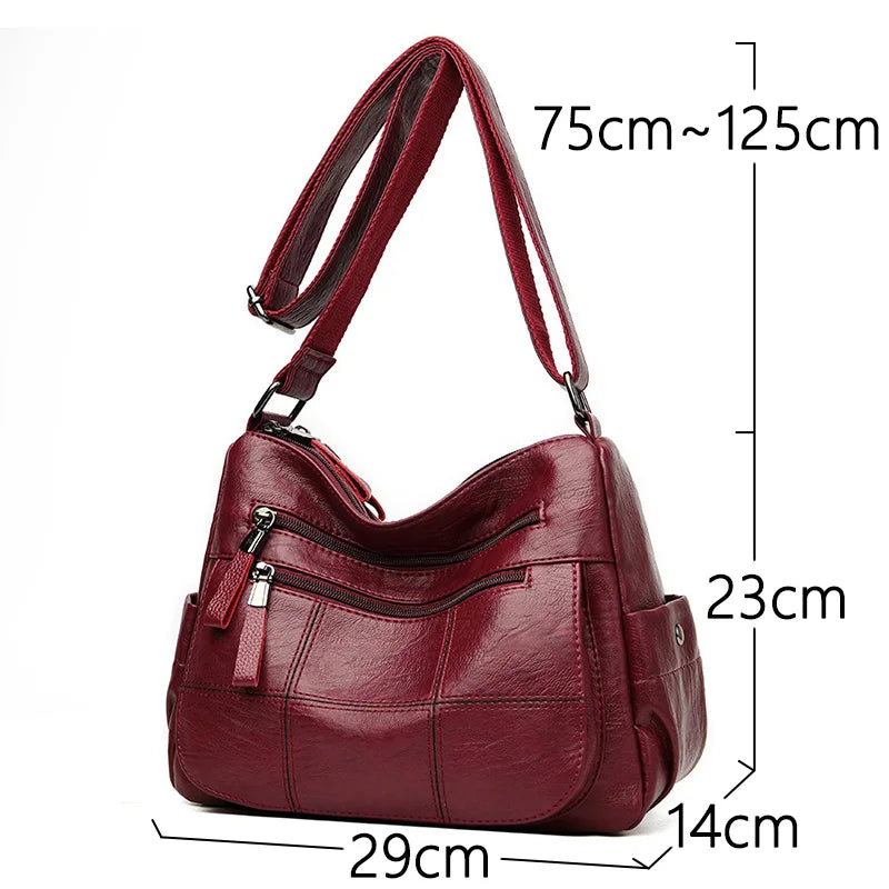 Ladies Casual Leather Handbags Women Shoulder Messenger Bags