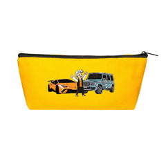 Canvas Pencil Case with Coin Pocket for Boys Girls Kids
