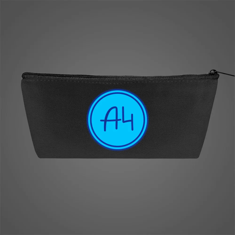 Fluorescent Luminous Canvas Pencil Case Boys Girls Kids Gift