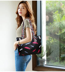 High Capacity Shoulder Bags for Women, Oxford Cloth Tote Bag