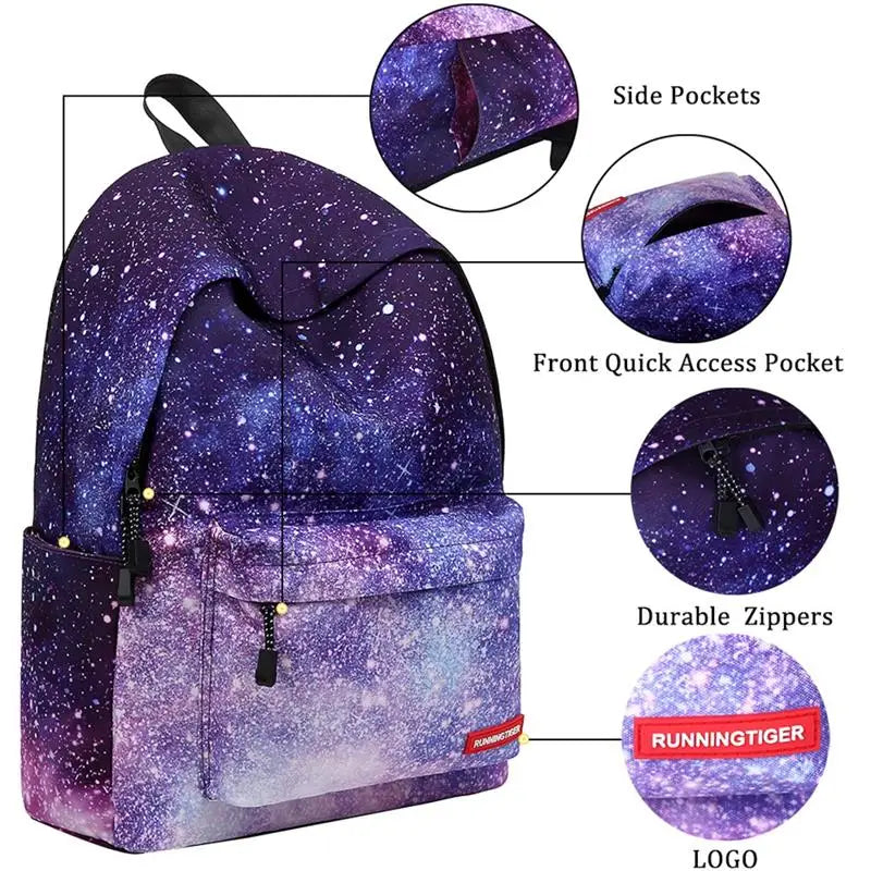 School Satchel Unisex Casual Daypack Lightweight Women Back Bag School Bags