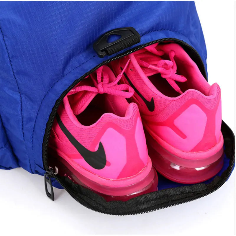 Sequins Gym Bag with Shoe Compartment, Waterproof Sport Bags
