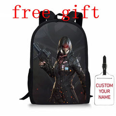 Flower Skull 3D Printed Mens Backpack Floral Pattern School Bag For Kids Boys