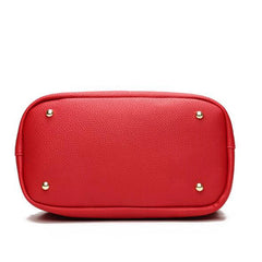 Women PU Leather Bucket Shoulder Bags Larger Capacity Crossbody