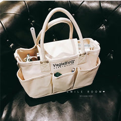 Canvas Tote Bag High-Capacity Shoulder Handbag Girls Small Fresh