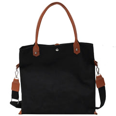 Canvas Tote Bag Oversized Shopper Multiple Pockets