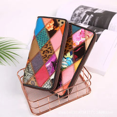 Women's Crocodile Leather Wallet, Large Capacity Clutch Zip