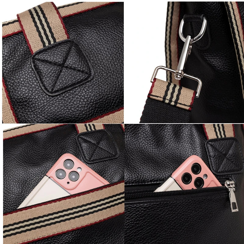 High Soft Leather Women Handbag Tote Bag Travel Women Shoulder