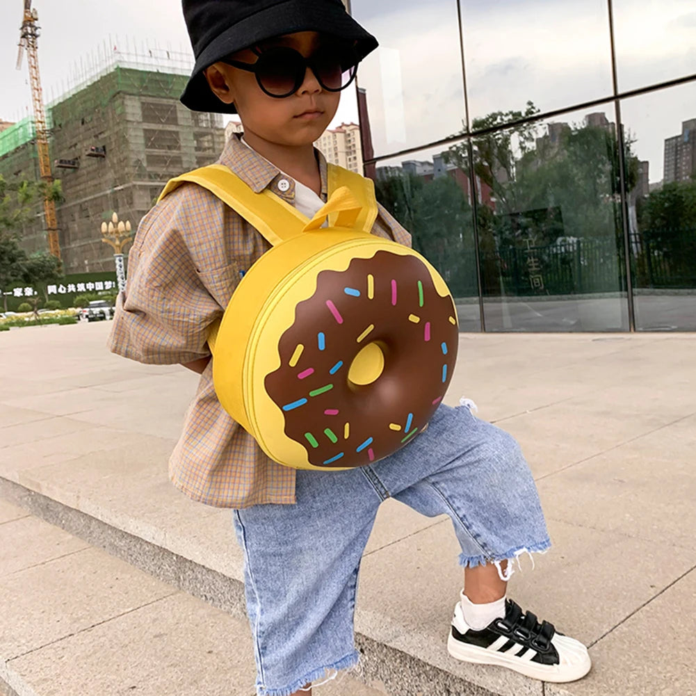 Donut Rainbow Backpack Kids Kindergarten School Book Bag