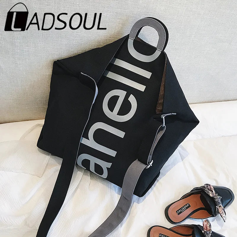 Women Casual Canvas Bag Large Capacity Handbag