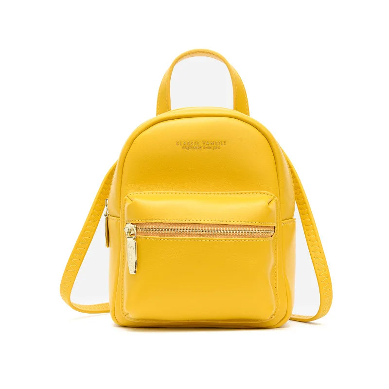 Women's Pu Leather Mini Backpack Shoulder Bag
