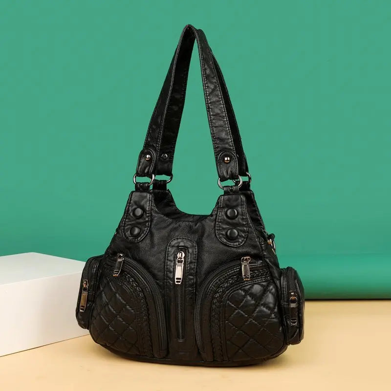 Soft Leather Handbag Women Shoulder Bag High Female Crossbody Bag