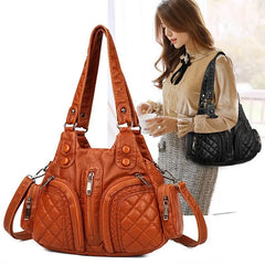 Soft Leather Handbag Women Shoulder Bag High Female Crossbody Bag