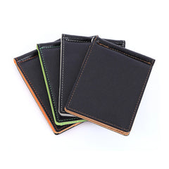 Men Short Skin Wallet PU Leather Money Clips Solid Thin Wallet