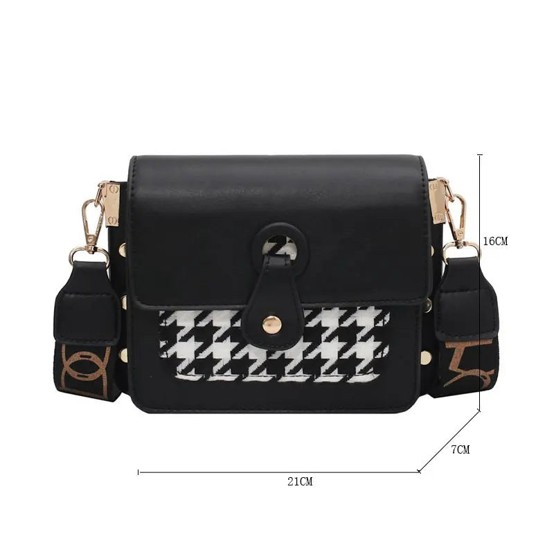 Leather Shoulder Bag Crossbody Flap Bag for Women