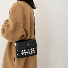 Leather Shoulder Bag Crossbody Flap Bag for Women