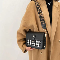 Leather Shoulder Bag Crossbody Flap Bag for Women