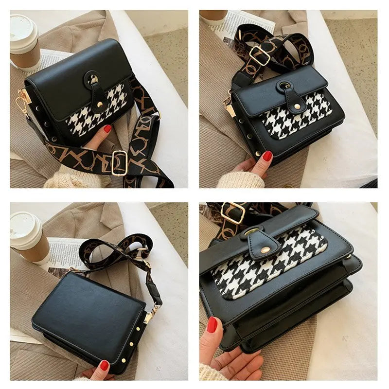 Leather Shoulder Bag Crossbody Flap Bag for Women