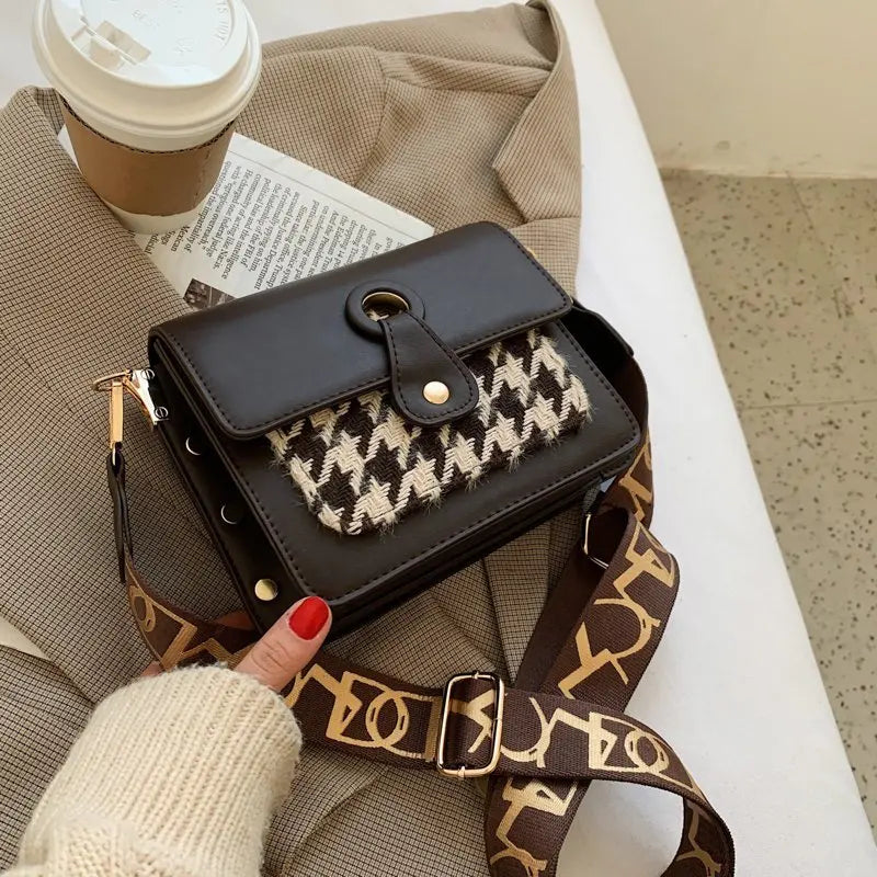 Leather Shoulder Bag Crossbody Flap Bag for Women