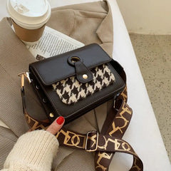 Leather Shoulder Bag Crossbody Flap Bag for Women
