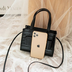 Crocodile Pattern Small Square Bag Women Handbags Shoulder Messenger Purses