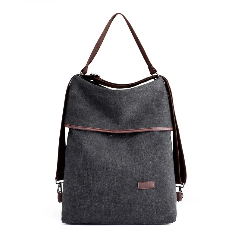 Retro Canvas Women's Backpack School Rucksack Anti-Theft Bag