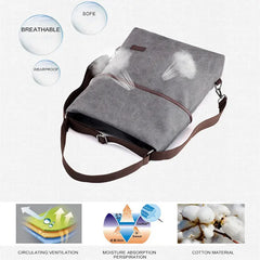 Retro Canvas Women's Backpack School Rucksack Anti-Theft Bag